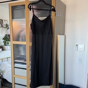 Old Navy Black Cowl Neck Midi Slip Dress